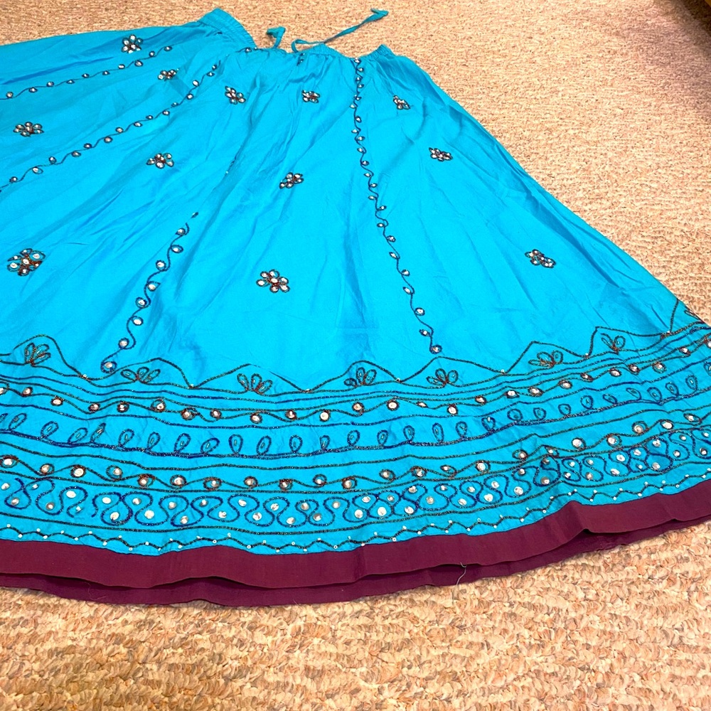 Vintage embellished long Indian skirt